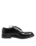 Dolce & Gabbana Black Leather Dress Lace Up Men Formal Shoes - Eljoys Fashion 