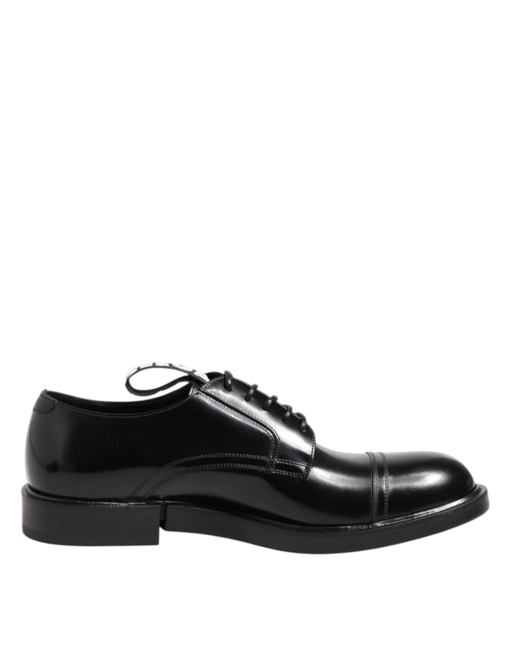 Dolce & Gabbana Black Leather Dress Lace Up Men Formal Shoes Dolce & Gabbana
