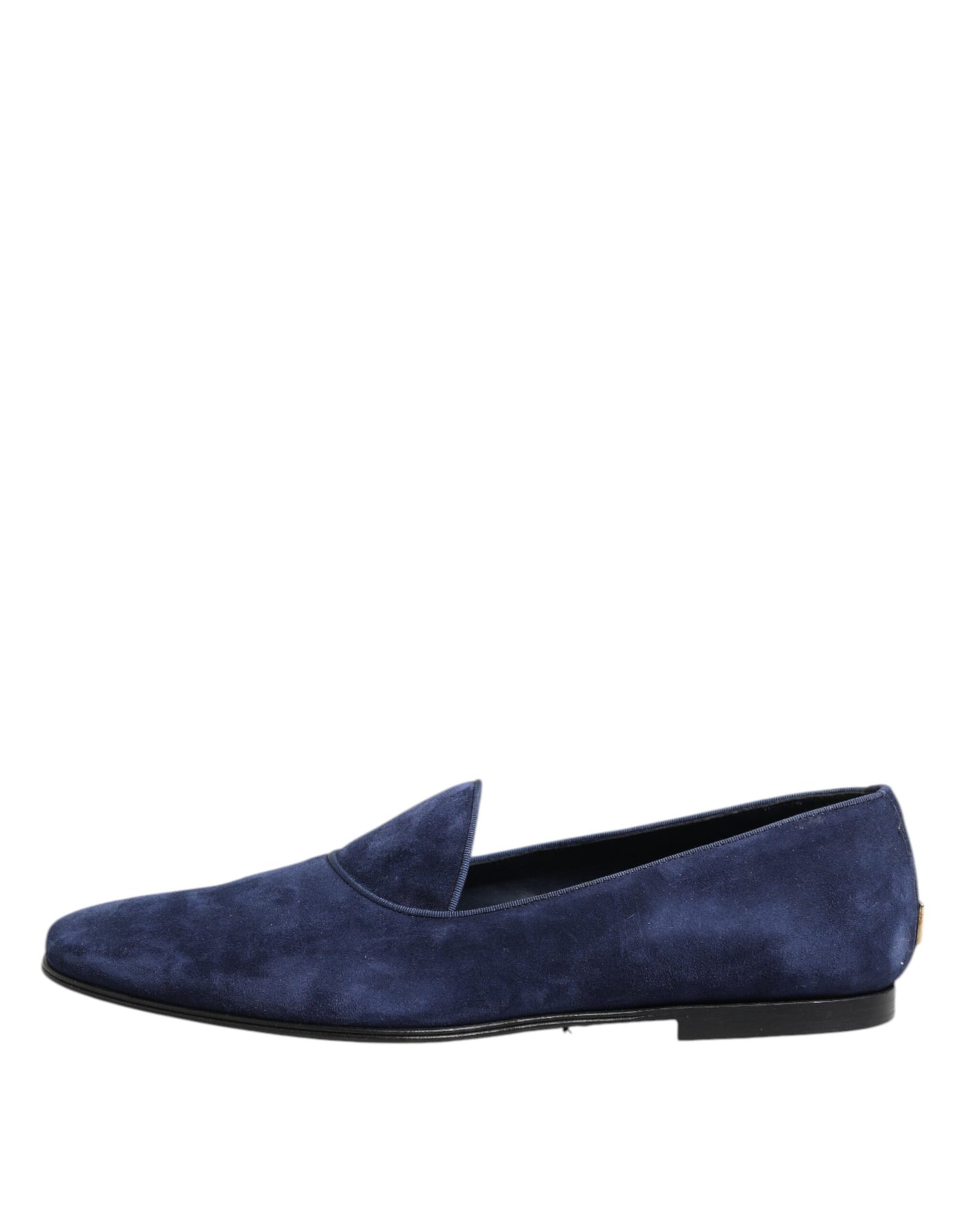 Dolce & Gabbana Blue Velvet DG Logo Loafers Formal Shoes Dolce & Gabbana