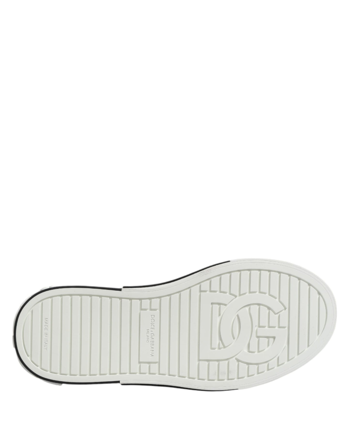 Dolce & Gabbana White Dotted Leather Slip On Men Sneakers Shoes Dolce & Gabbana