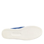 Dolce & Gabbana Blue Leather Lace Slip On Sneaker Shoes