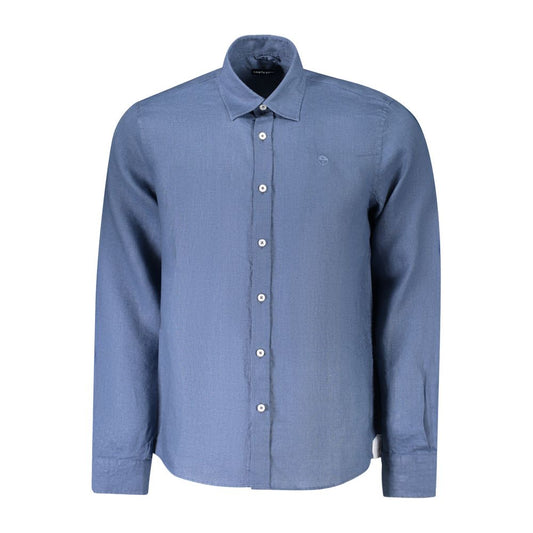 North Sails Blue Linen Men's Shirt North Sails