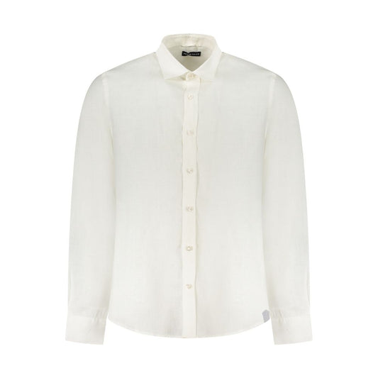 North Sails Bianco Linen Men Shirt North Sails