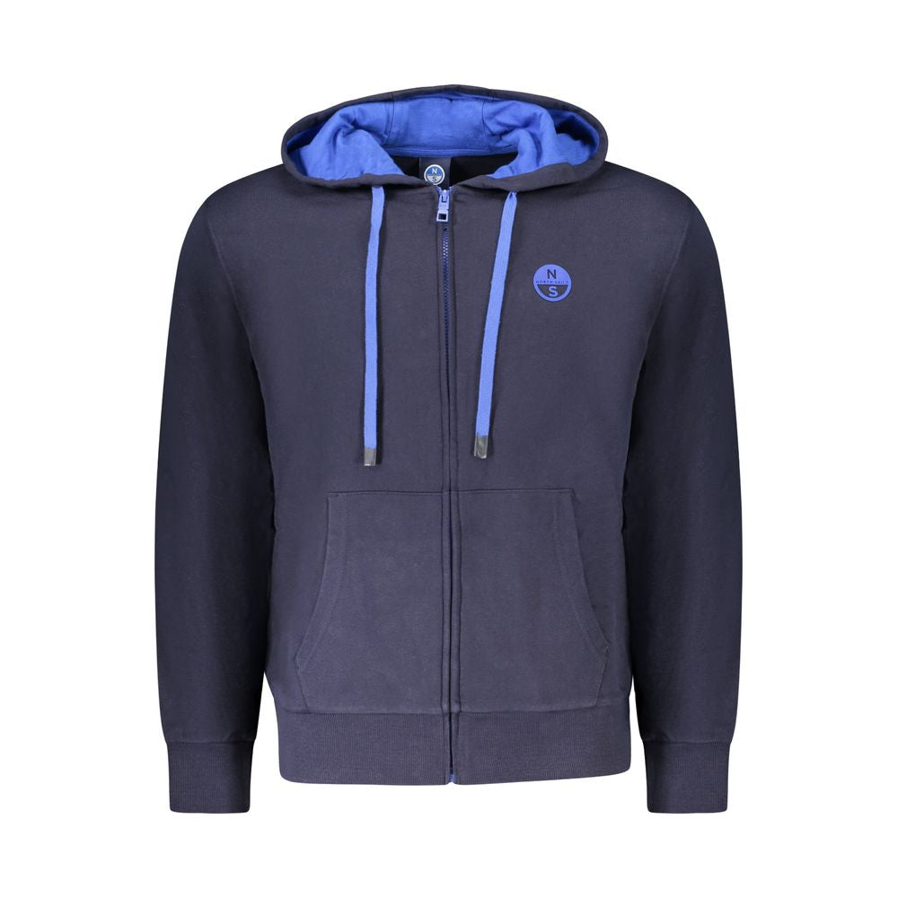 North Sails Blue Cotton Men Sweatshirt North Sails