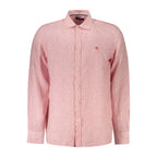 North Sails Rosso Linen Men’s Shirt, lightweight beige shirt with collar and button closure, casual summer style.