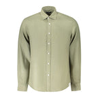 North Sails Verde Linen Men’s Shirt displayed flat, featuring a classic collar, button front, and lightweight linen fabric.