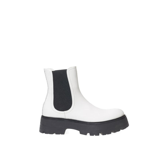 Alexander McQueen Black And White Leather Boot Alexander McQueen