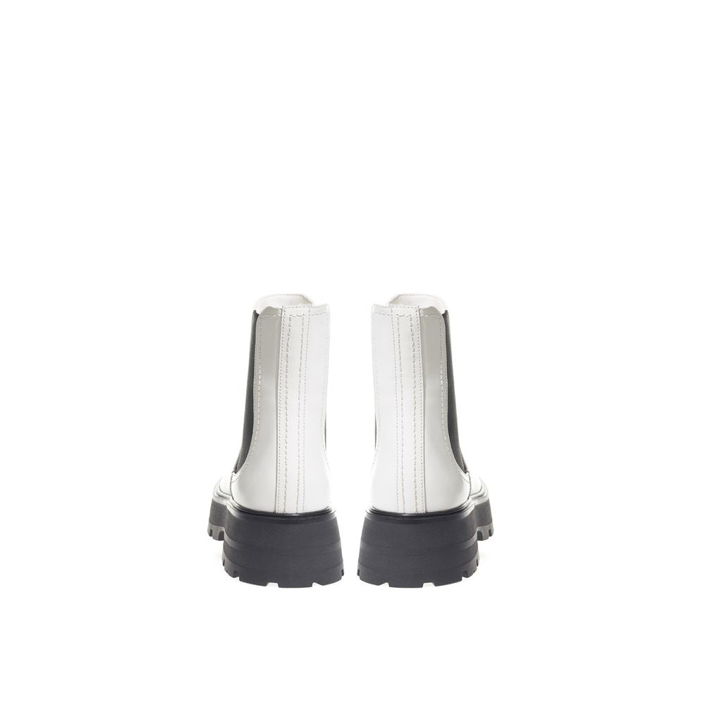 Alexander McQueen Black And White Leather Boot Alexander McQueen