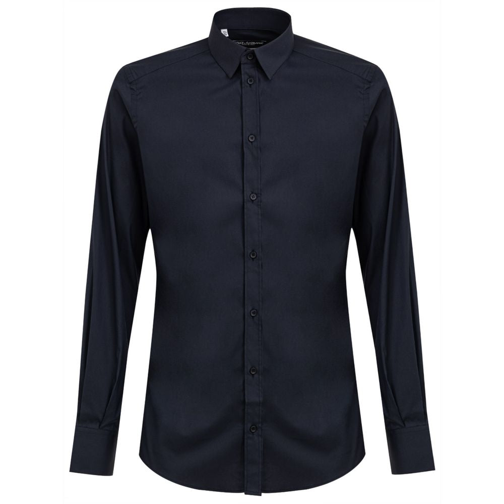Dolce & Gabbana Blue Cotton Shirt Dolce & Gabbana