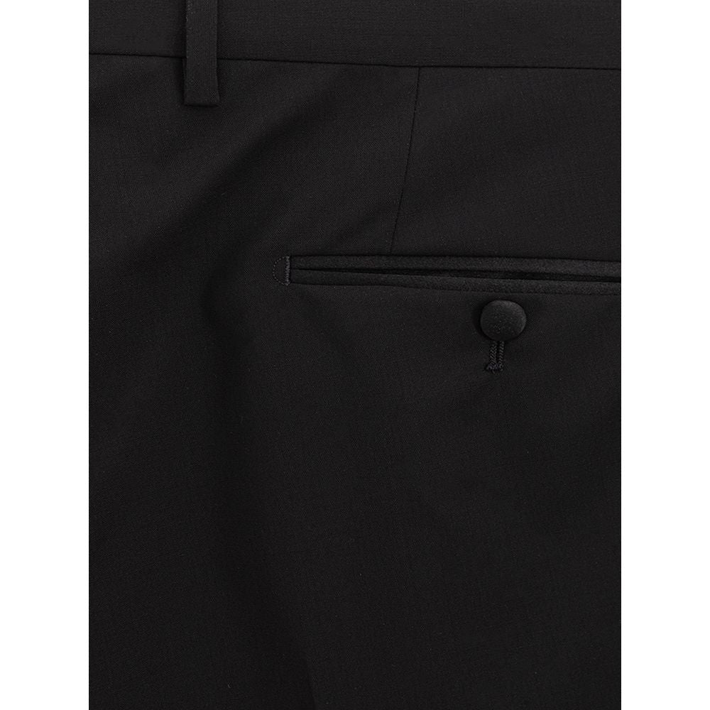Dolce & Gabbana Black Wool Pant Dolce & Gabbana