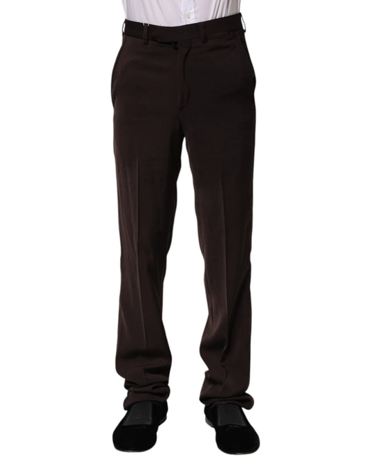 BENCIVENGA Dark Brown Mid Waist Dress Formal Pants BENCIVENGA