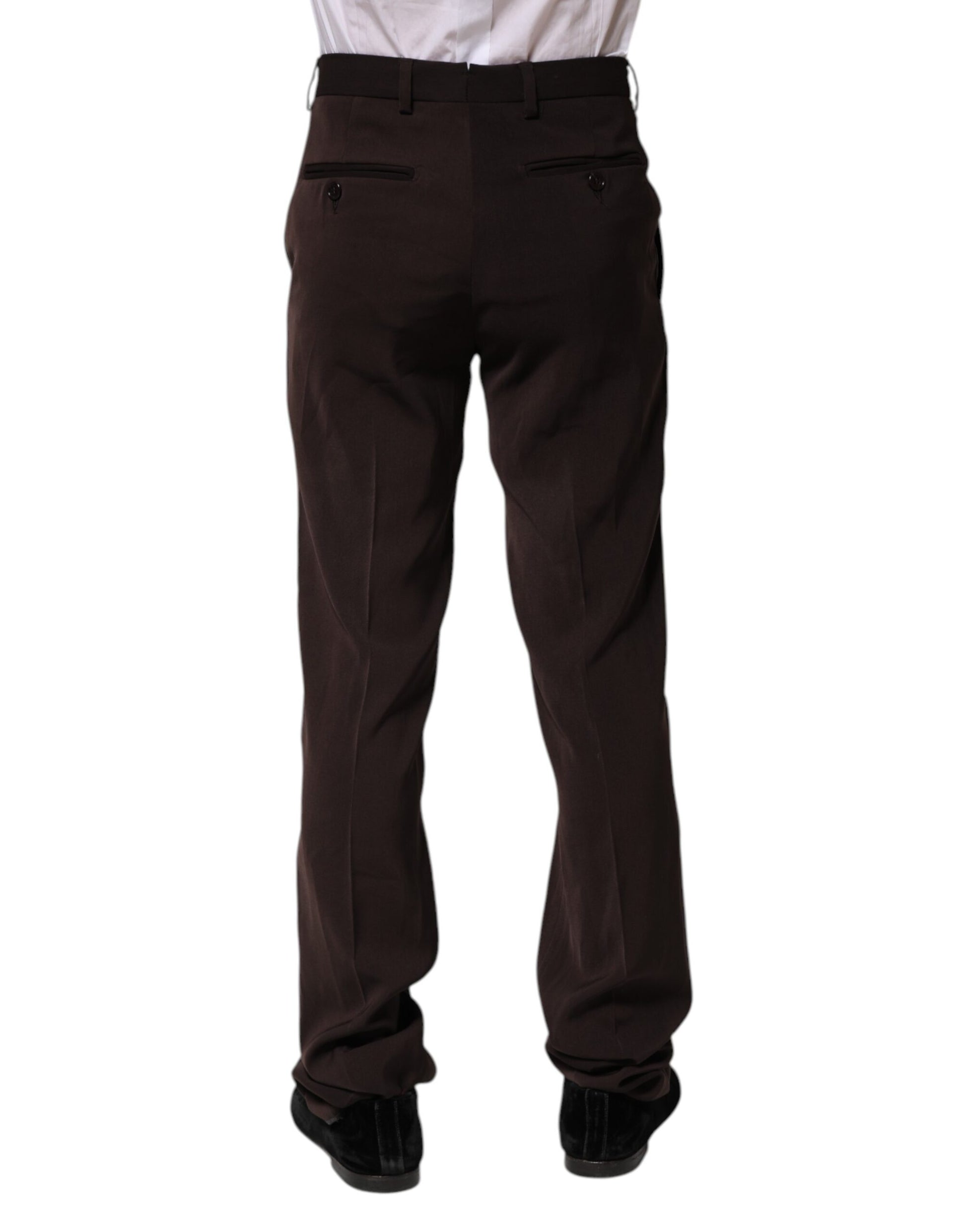 BENCIVENGA Dark Brown Mid Waist Dress Formal Pants BENCIVENGA