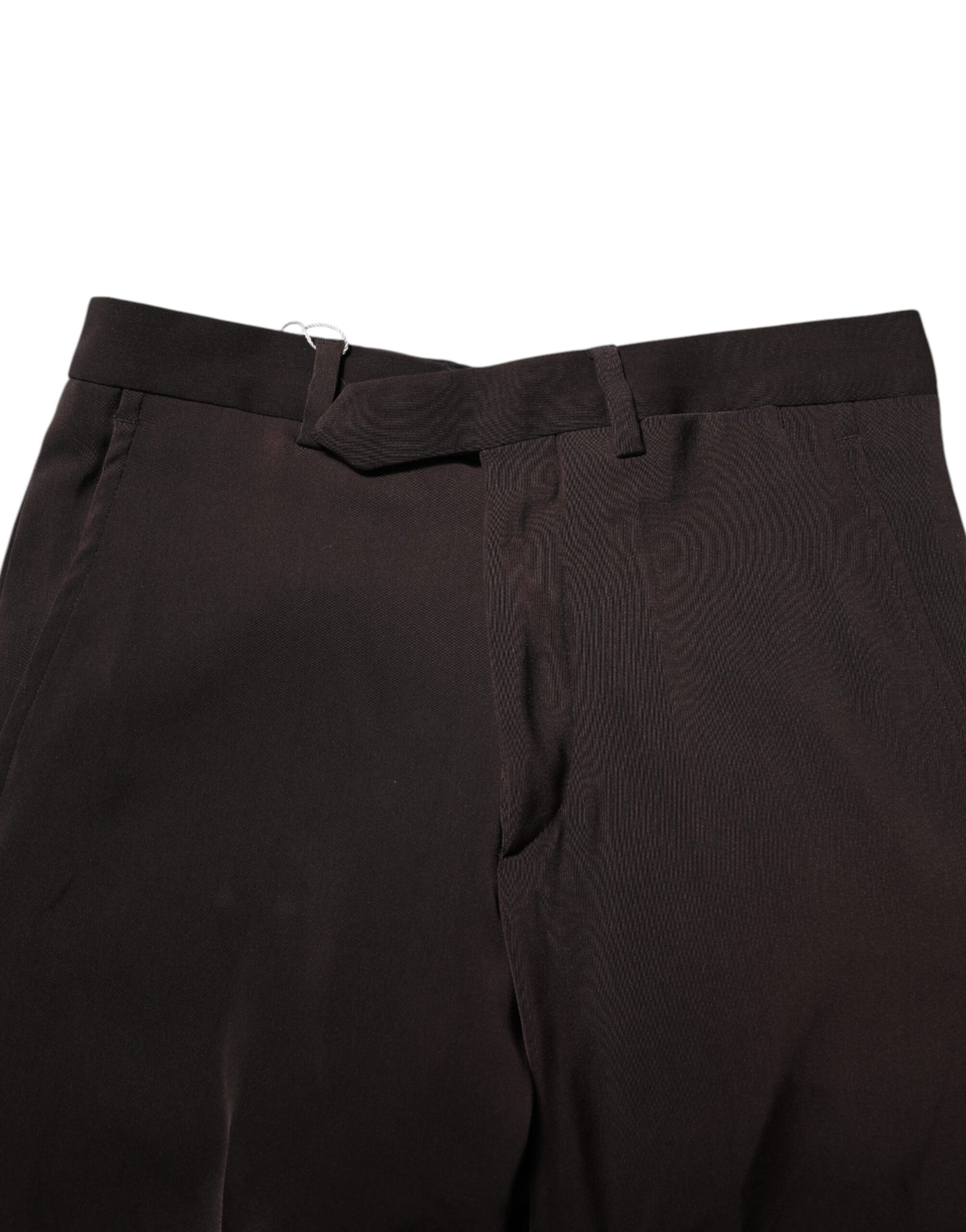 BENCIVENGA Dark Brown Mid Waist Dress Formal Pants BENCIVENGA