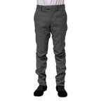 BENCIVENGA Black White Checkered Tapered Dress Pants
