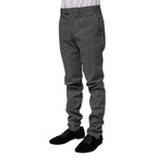 BENCIVENGA Black White Checkered Tapered Dress Pants