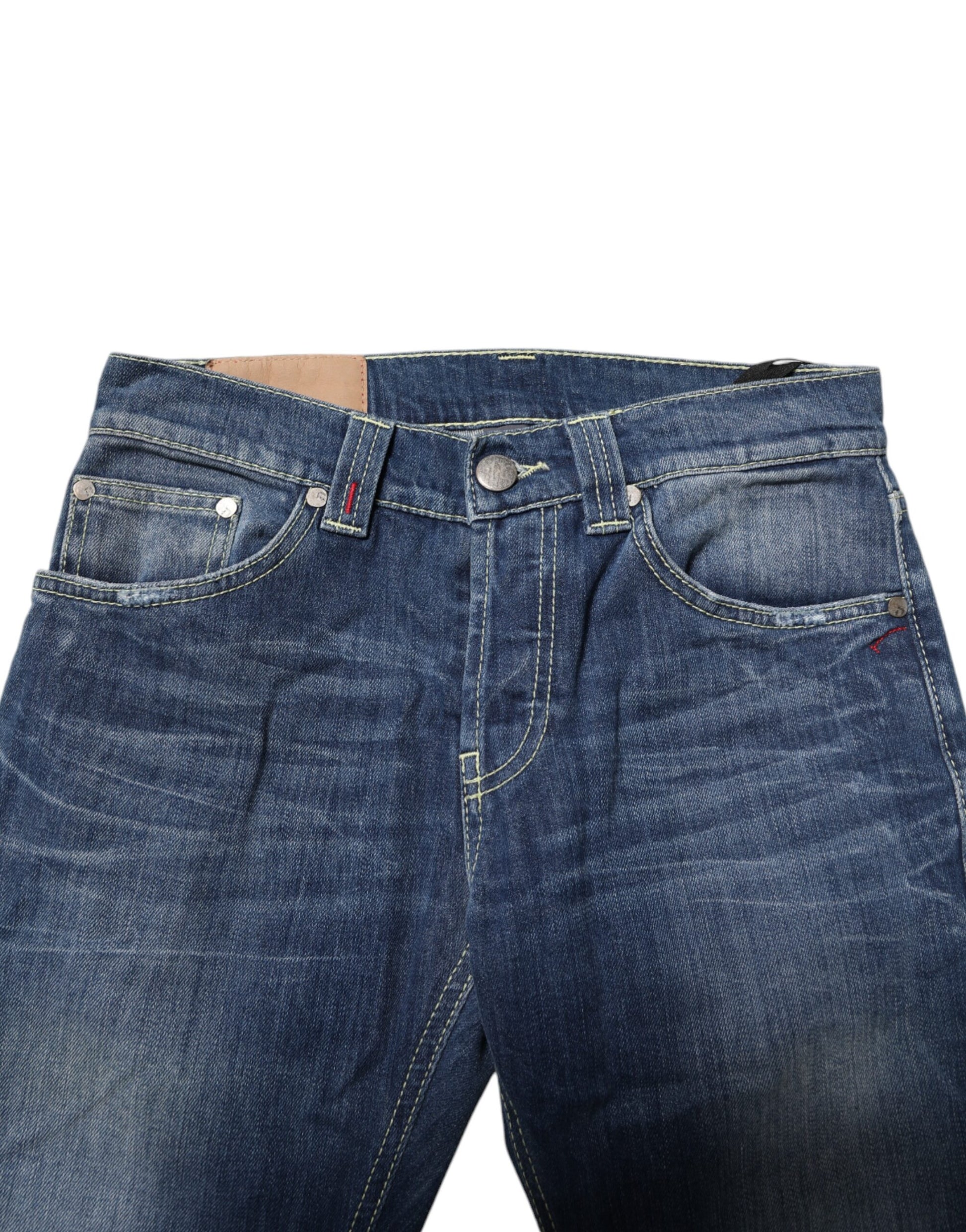 Dondup Blue Washed Skinny Fit Casual Men Denim Jeans Dondup