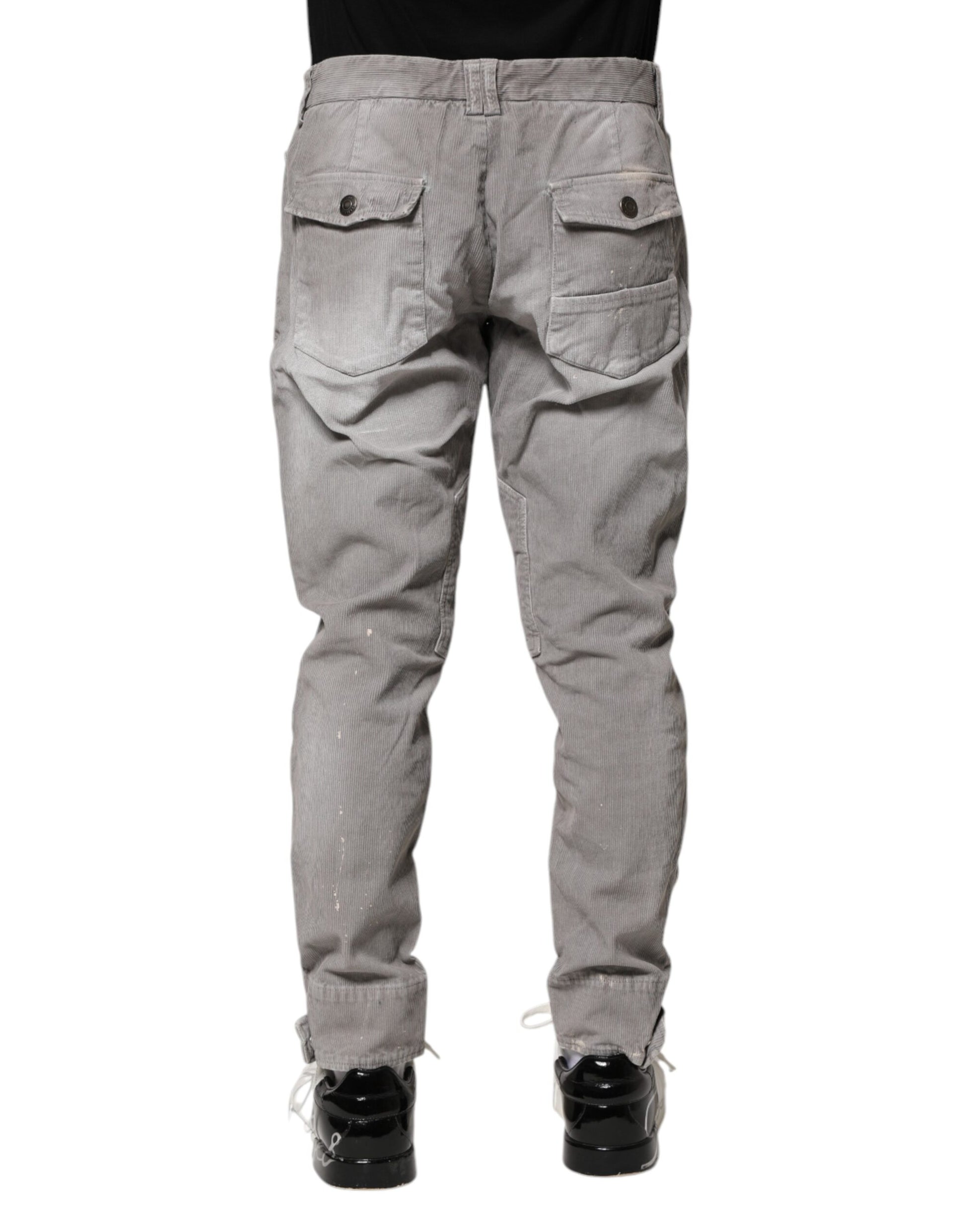 Balmain Light Gray Washed Skinny Fit Men Denim Jeans Balmain