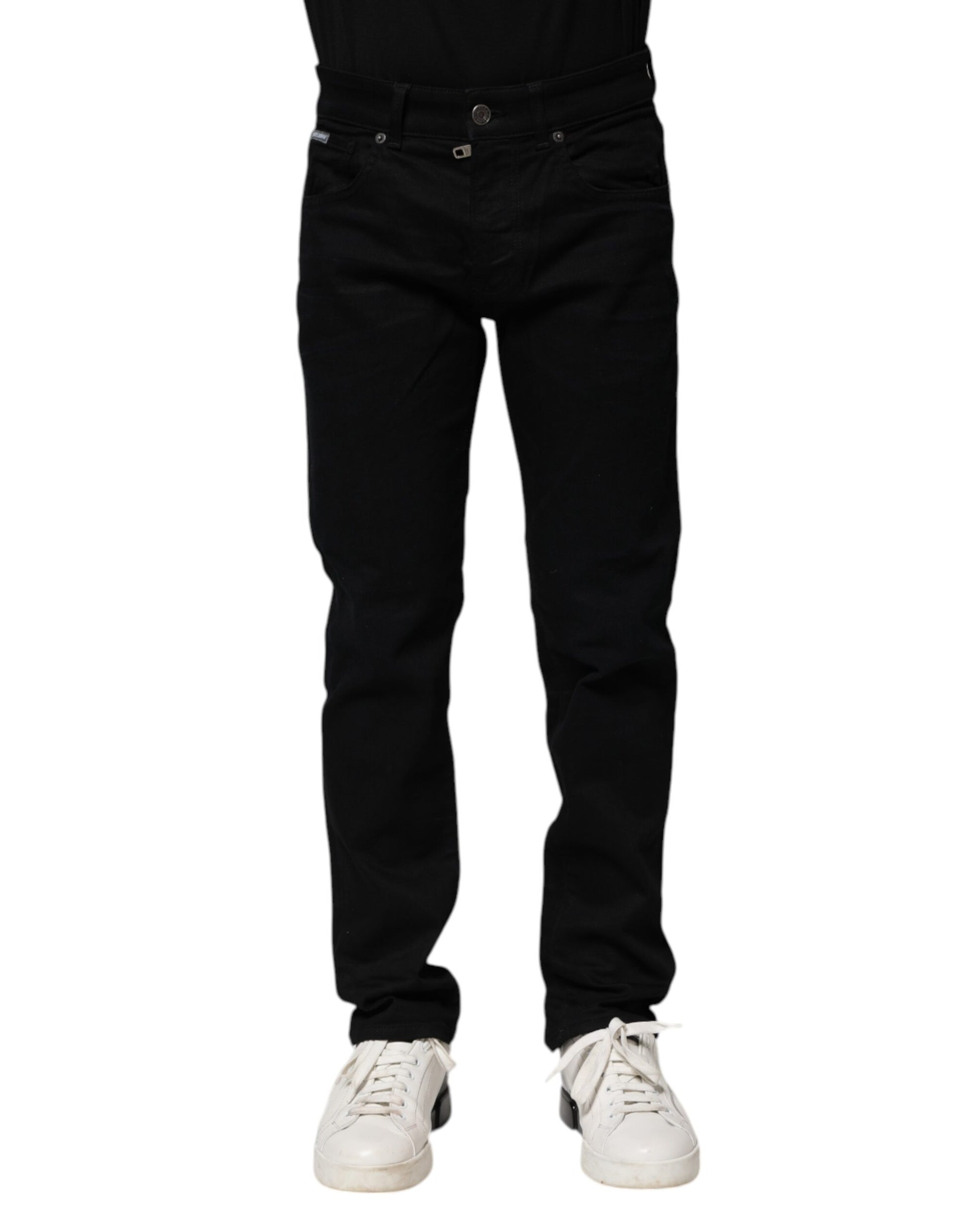 Dolce & Gabbana Black Cotton Skinny Denim Jeans Dolce & Gabbana