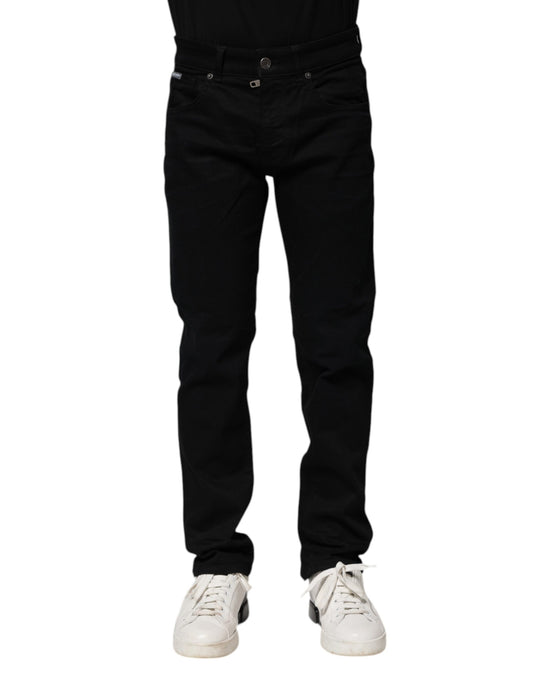 Dolce & Gabbana Black Cotton Skinny Denim Jeans Dolce & Gabbana