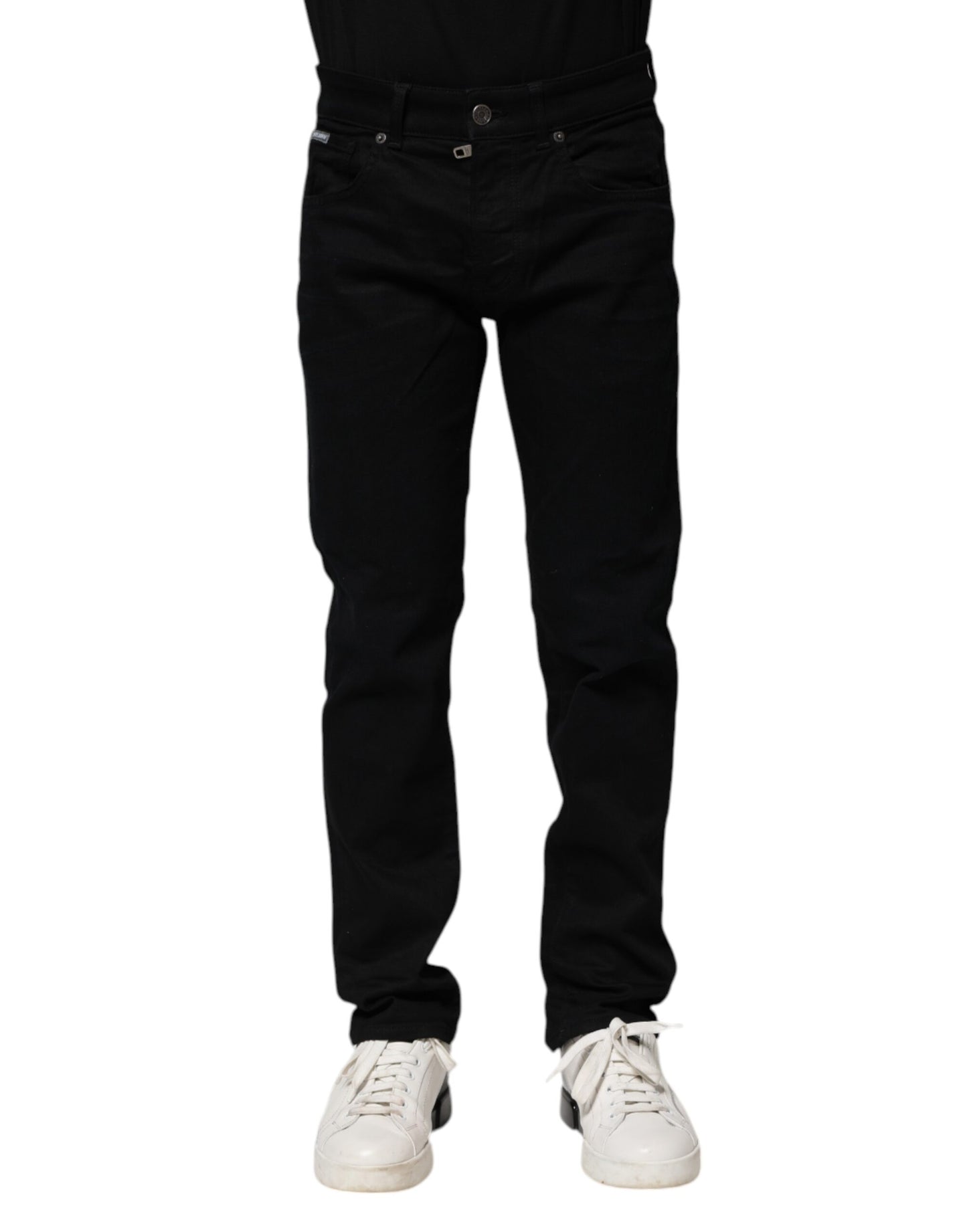 Dolce & Gabbana Black Cotton Skinny Denim Jeans Dolce & Gabbana