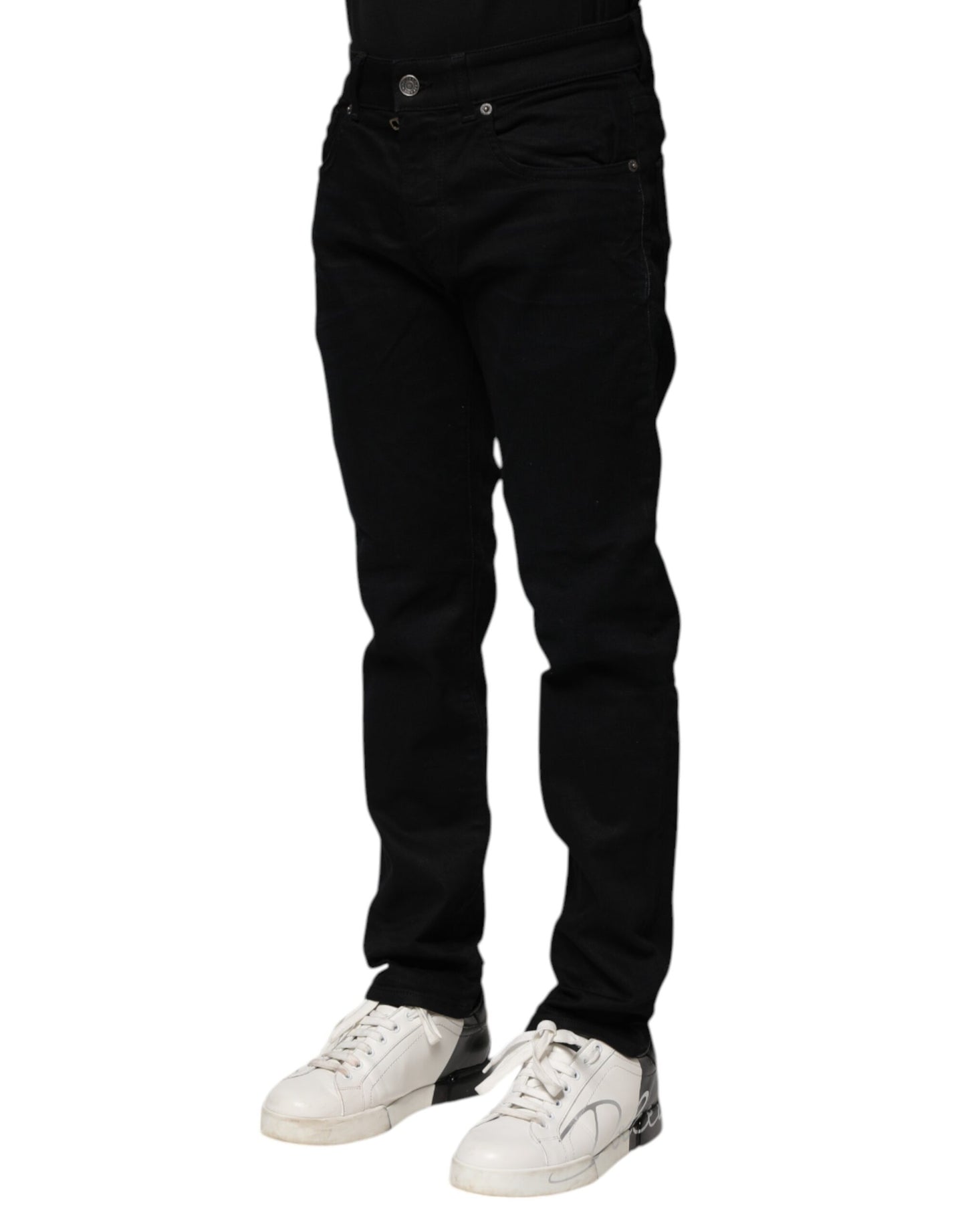 Dolce & Gabbana Black Cotton Skinny Denim Jeans Dolce & Gabbana