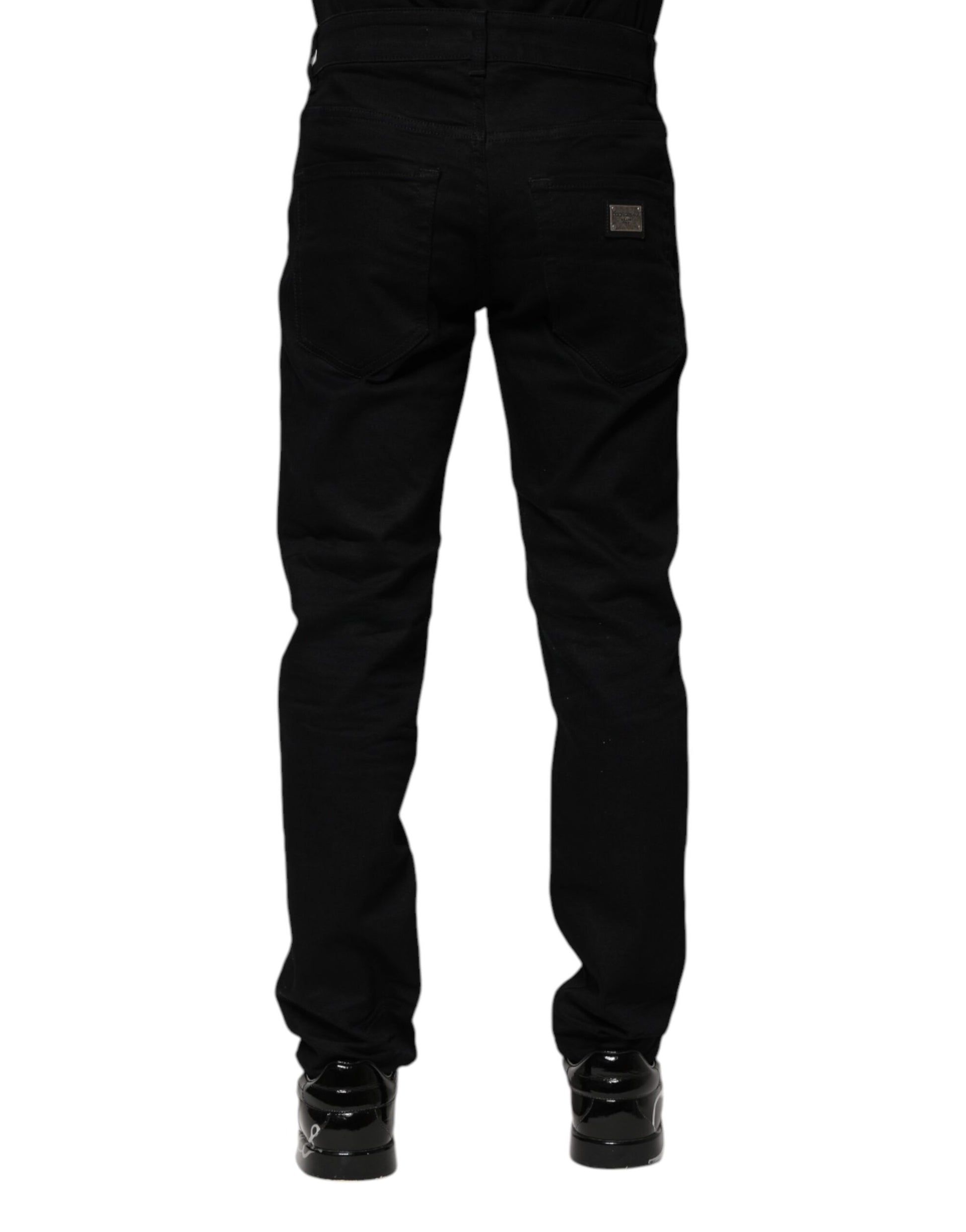 Dolce & Gabbana Black Cotton Skinny Denim Jeans Dolce & Gabbana