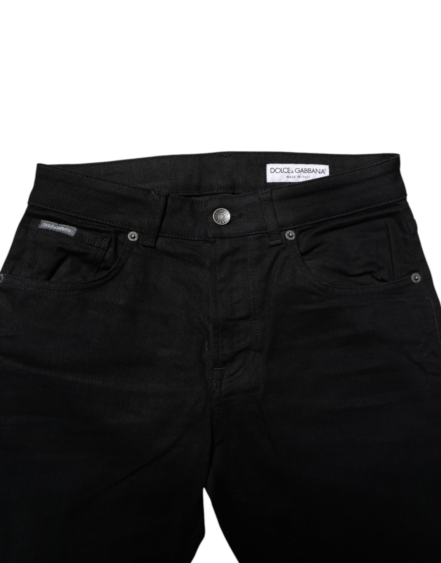 Dolce & Gabbana Black Cotton Skinny Denim Jeans Dolce & Gabbana