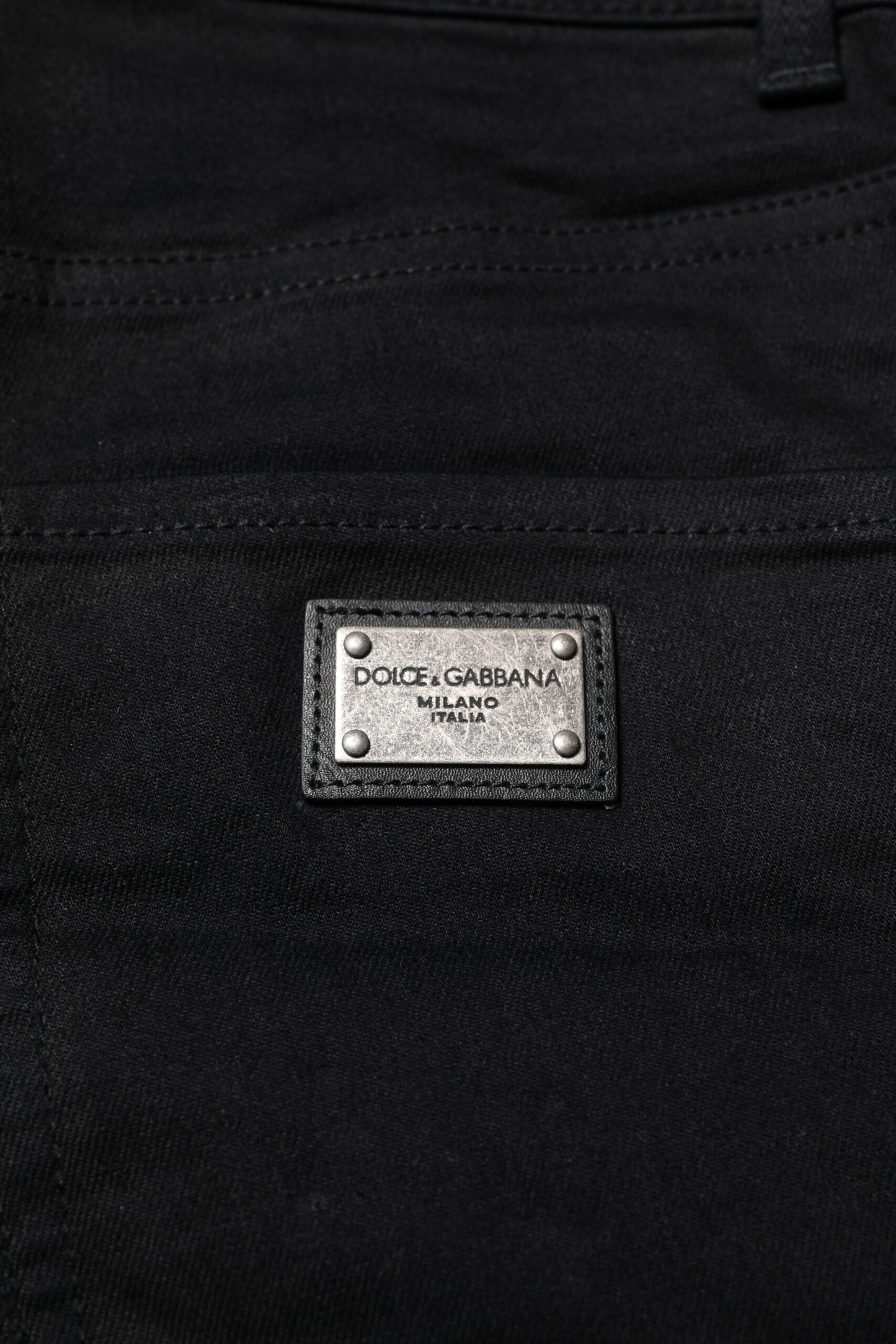 Dolce & Gabbana Black Cotton Skinny Denim Jeans Dolce & Gabbana