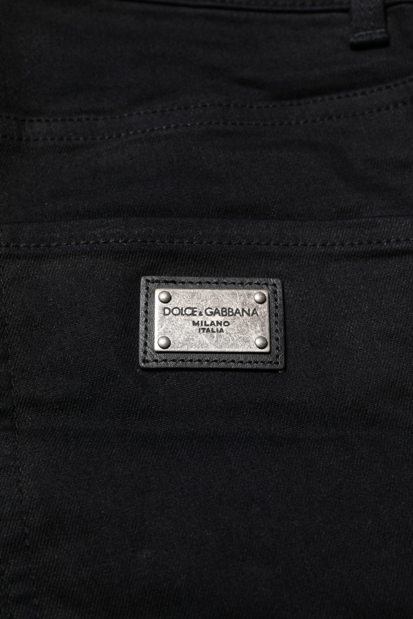 Dolce & Gabbana Black Cotton Skinny Denim Jeans Dolce & Gabbana