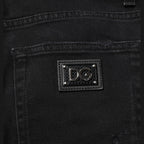 Dolce & Gabbana Black Cotton Skinny Men Denim Jeans