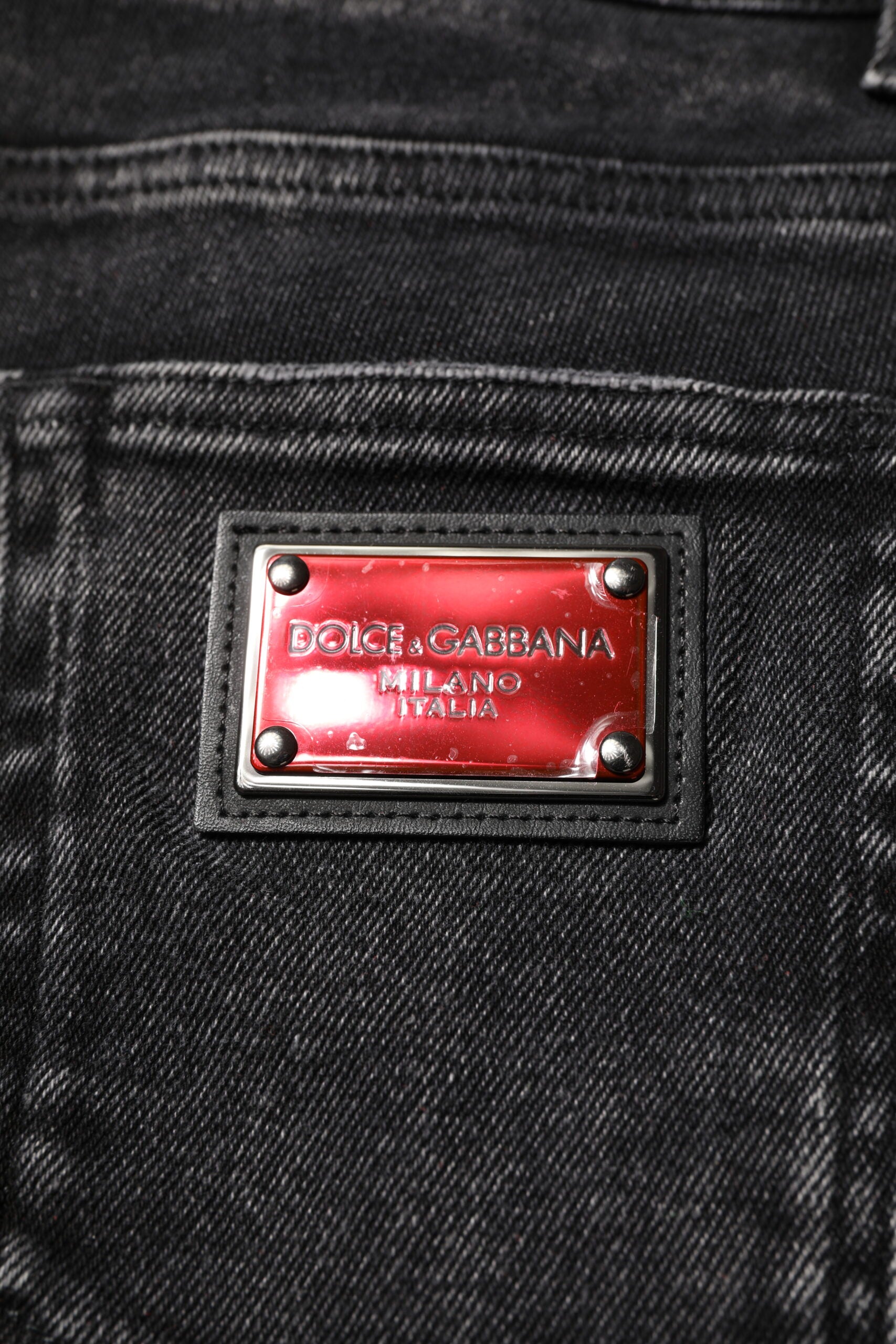 Dolce & Gabbana Black Cotton Skinny Men Denim Jeans Dolce & Gabbana