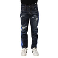 Dolce & Gabbana Dark Blue Tattered Skinny Denim Jeans
