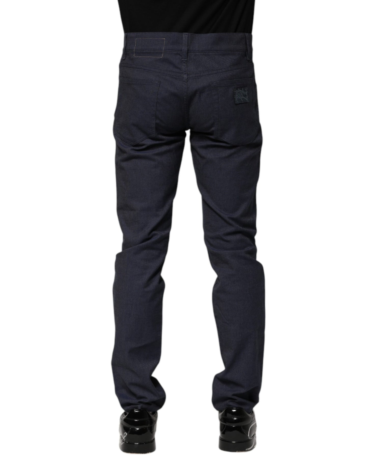 Dolce & Gabbana Dark Blue Cotton Skinny Denim Jeans Dolce & Gabbana