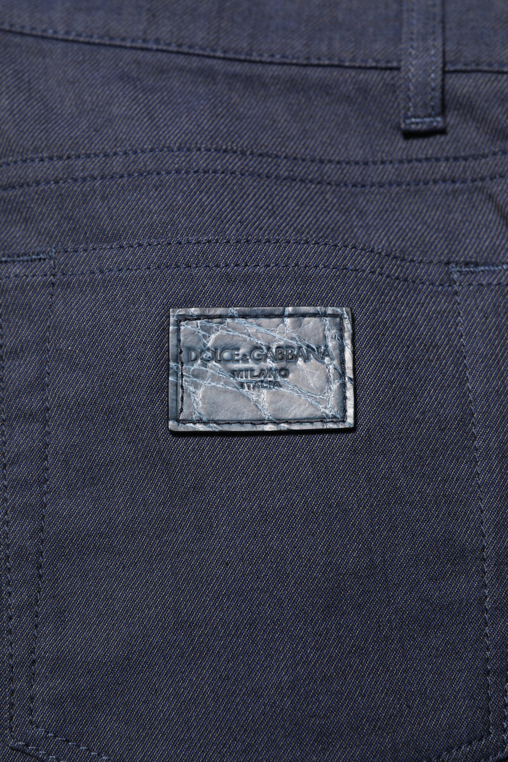Dolce & Gabbana Dark Blue Cotton Skinny Denim Jeans Dolce & Gabbana