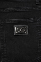 Dolce & Gabbana Black Cotton Skinny Men Denim Jeans