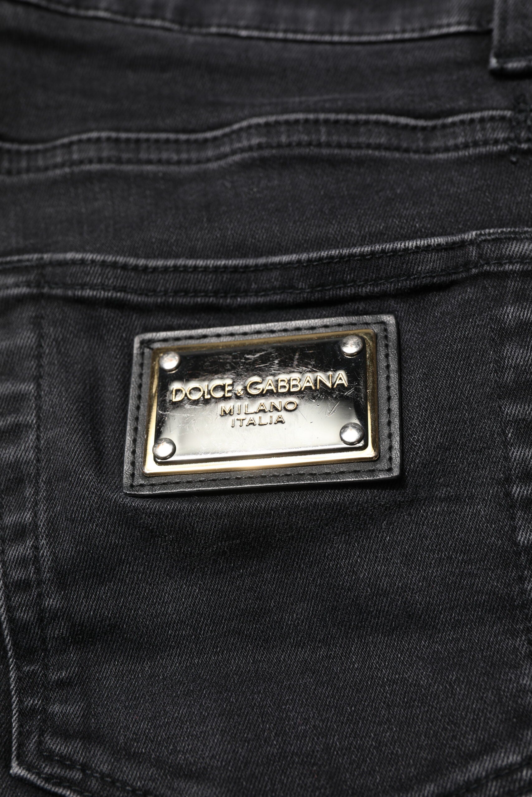 Dolce & Gabbana Black Cotton Skinny Men Denim Jeans Dolce & Gabbana