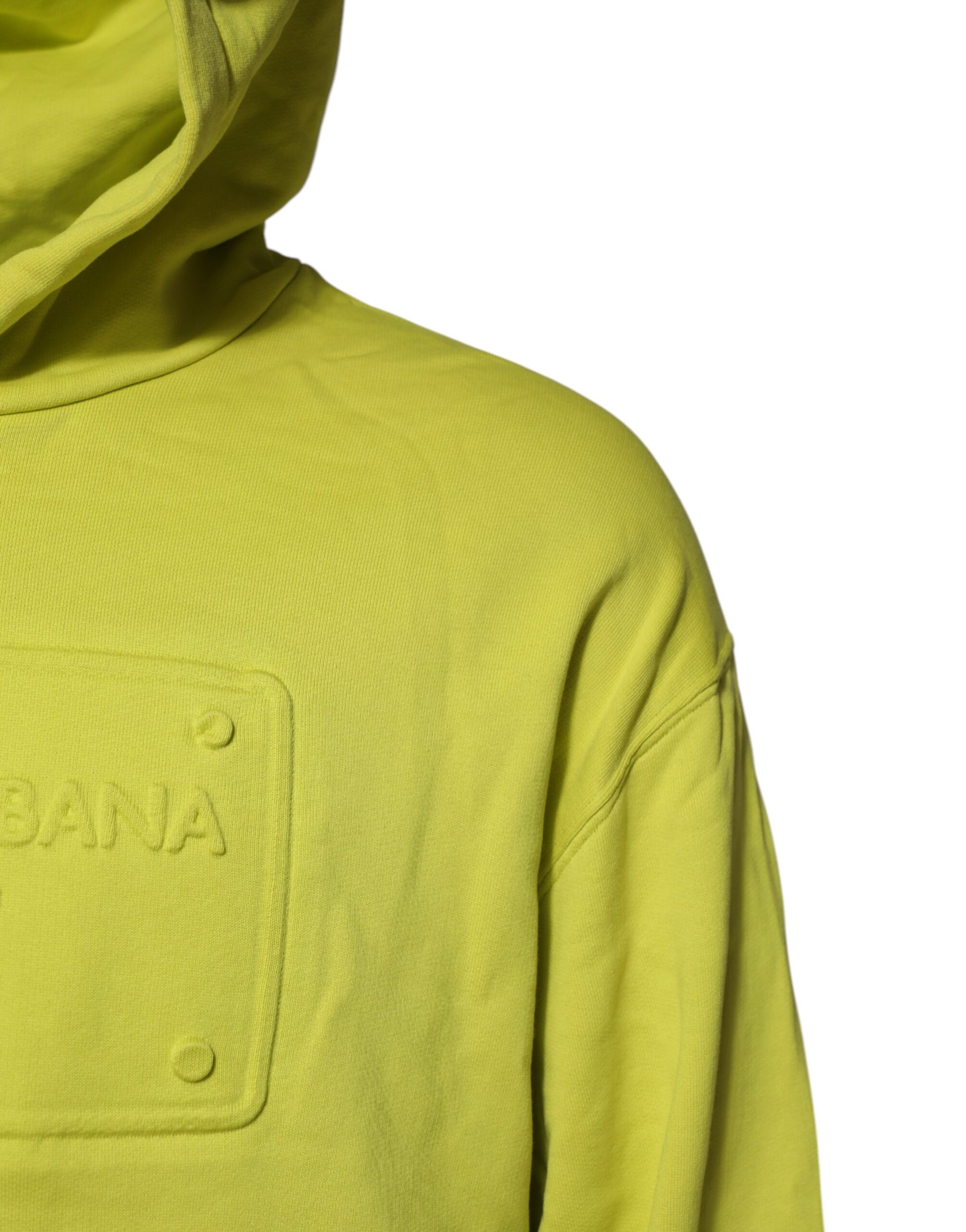 Dolce & Gabbana Green Cotton Hooded Logo Sweatshirt Sweater Dolce & Gabbana