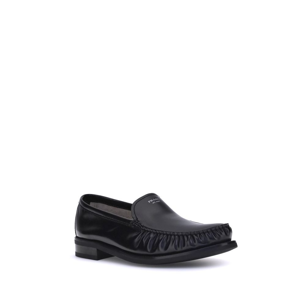 Prada Brushed Leather Loafers Prada