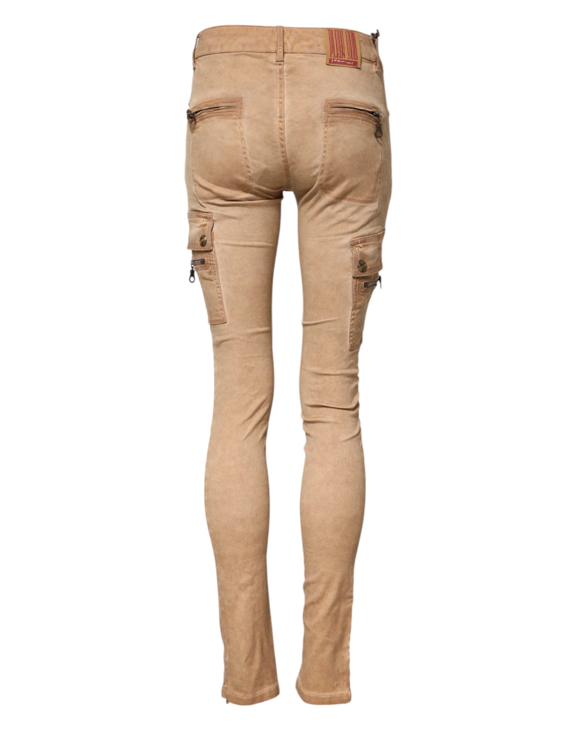 PLEIN SUD Brown Cotton Mid Waist Skinny Denim Jeans PLEIN SUD
