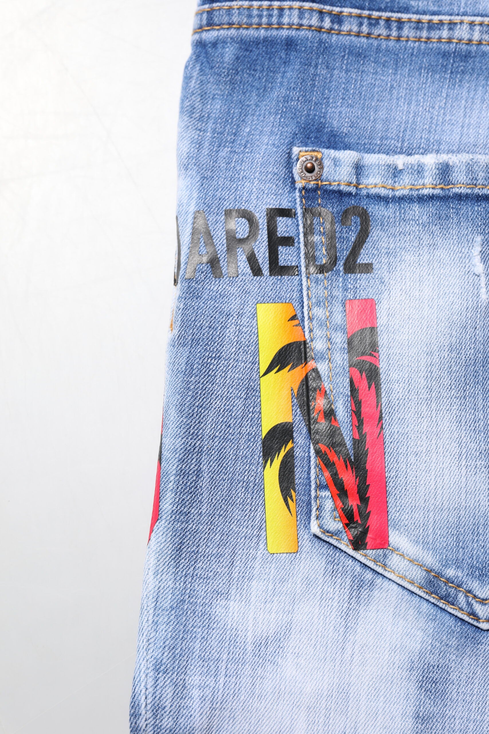 Dsquared² Blue Washed Cotton Mid Waist Skinny Denim Jeans Dsquared²