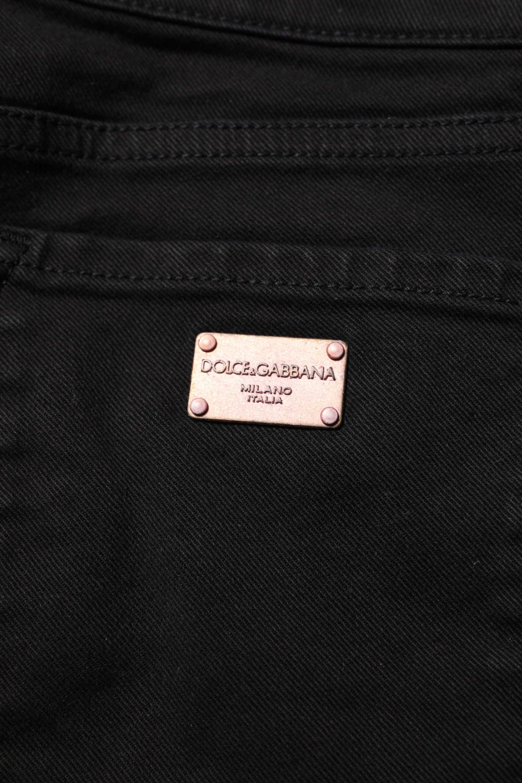 Dolce & Gabbana Black Cotton Skinny Mid Waisted Denim Jeans Dolce & Gabbana
