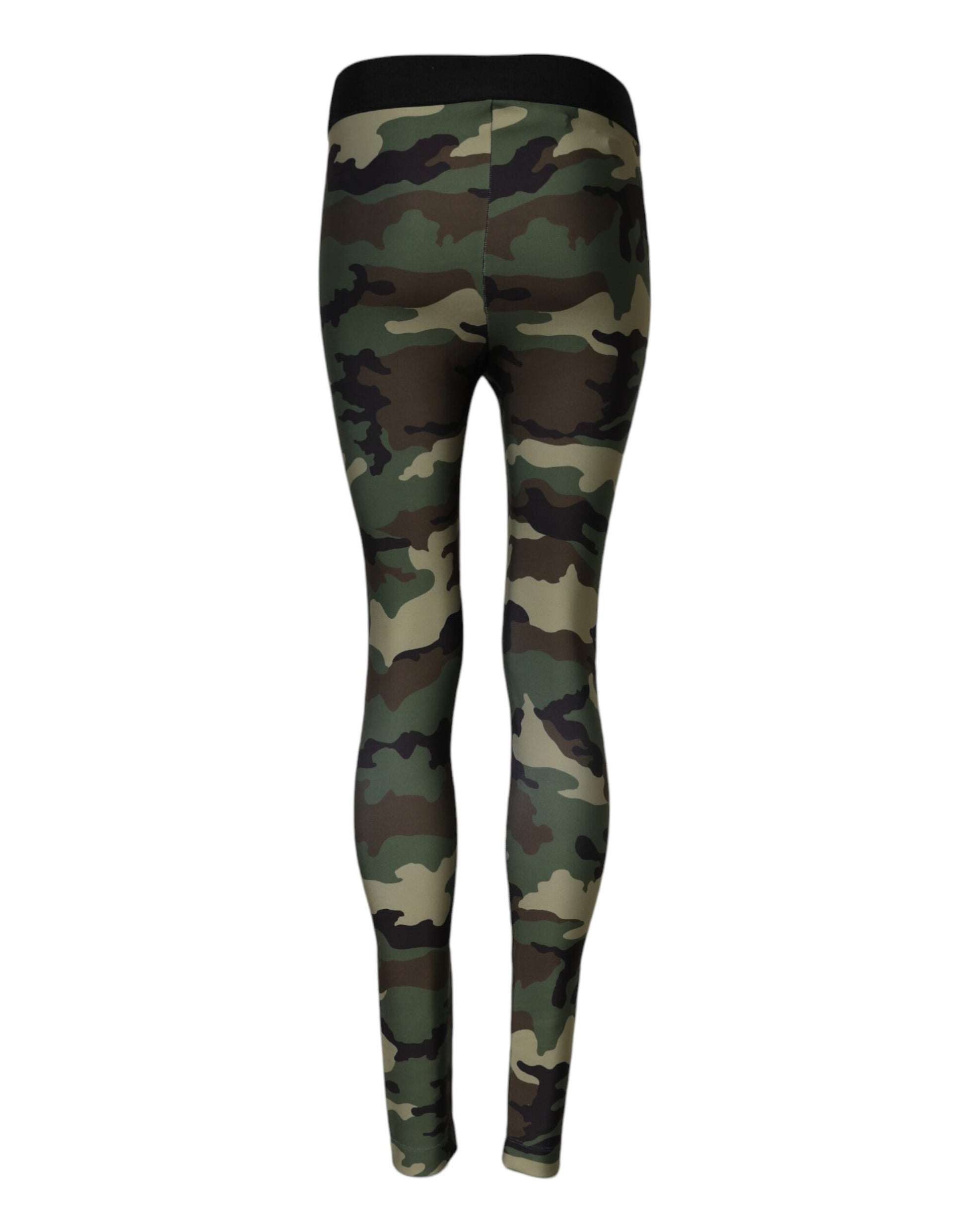 Dolce & Gabbana Multicolor Camouflage DG Waist Leggings Pants Dolce & Gabbana