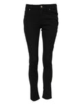 Dolce & Gabbana Black Skinny Cotton Mid Waisted Denim Jeans - Eljoys Fashion 