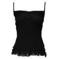 Scervino Street Black Wool Sleeveless Square Neck Tank Top