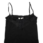 Scervino Street Black Wool Sleeveless Square Neck Tank Top