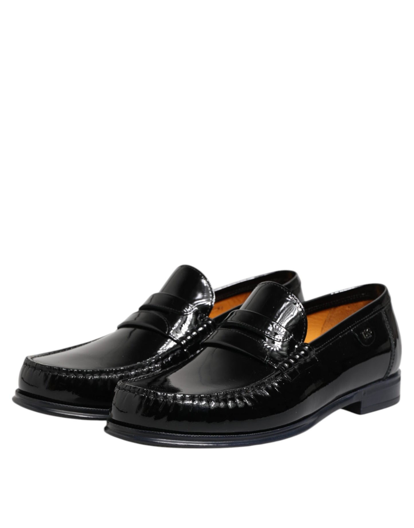 Dolce & Gabbana Black Leather Slip On Loafers Dress Shoes Dolce & Gabbana