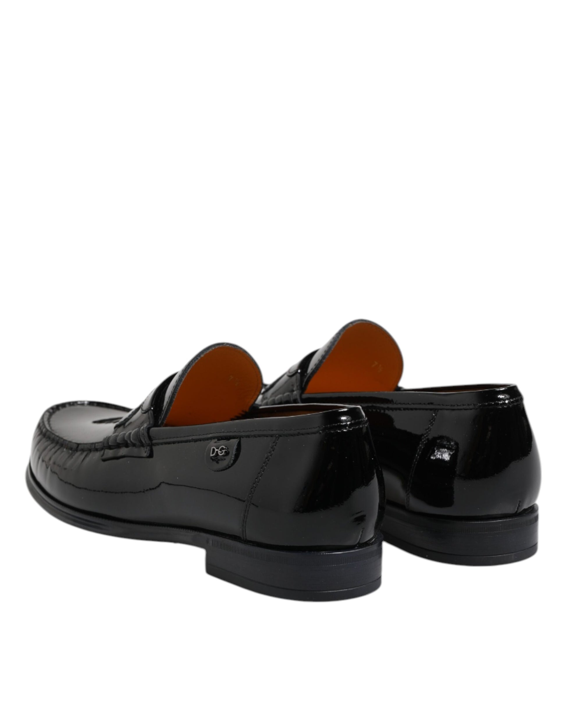 Dolce & Gabbana Black Leather Slip On Loafers Dress Shoes Dolce & Gabbana