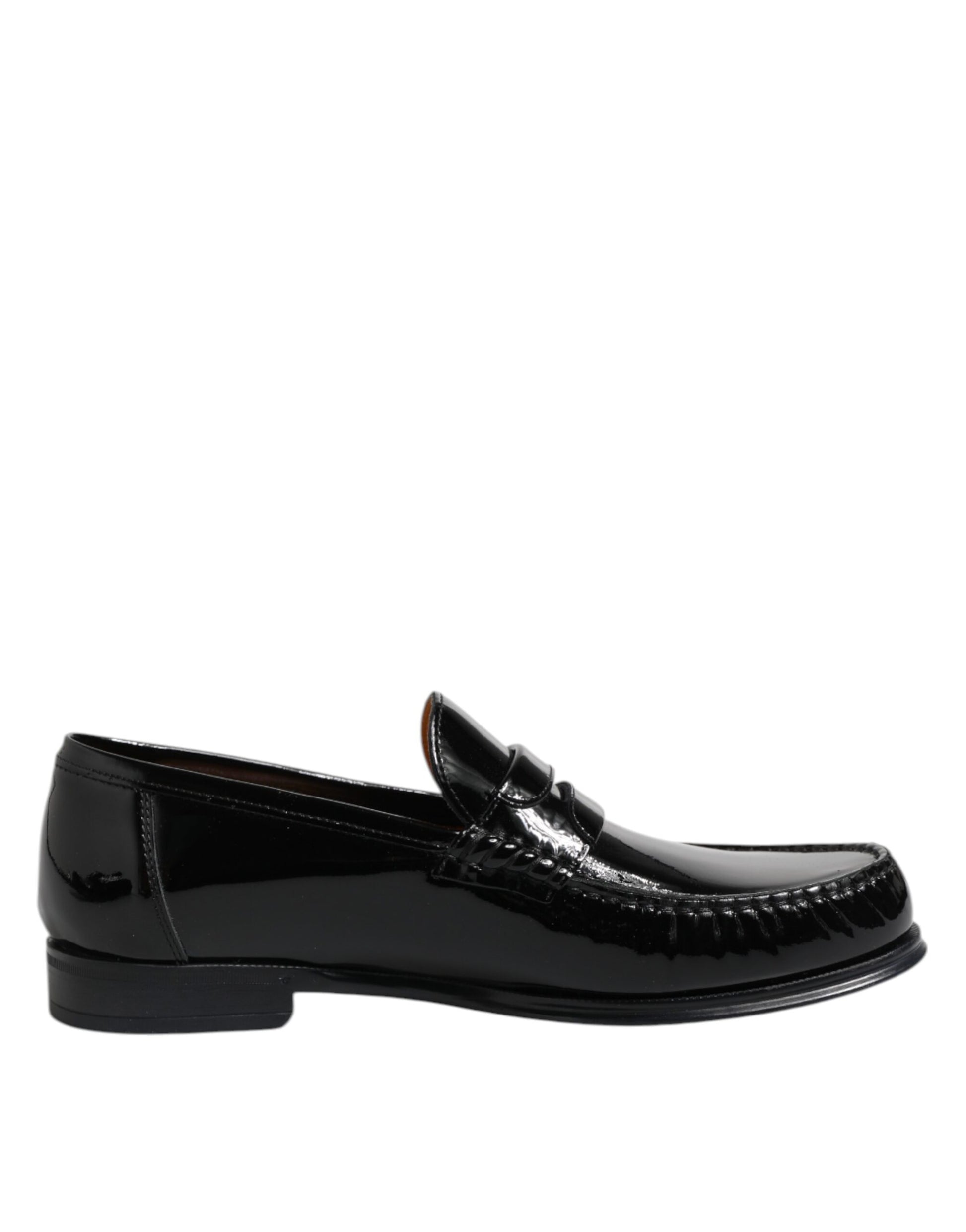 Dolce & Gabbana Black Leather Slip On Loafers Dress Shoes Dolce & Gabbana