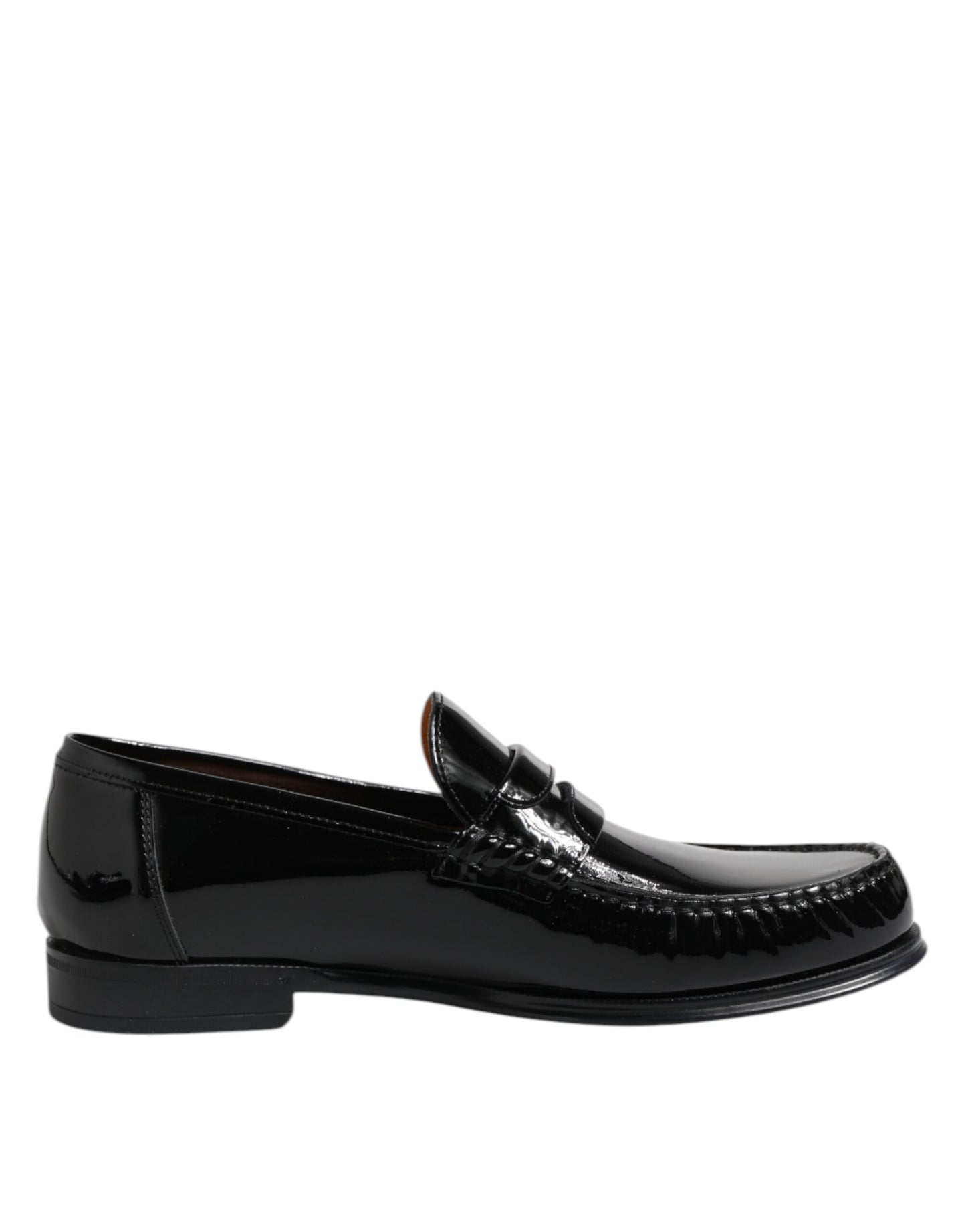 Dolce & Gabbana Black Leather Slip On Loafers Dress Shoes Dolce & Gabbana