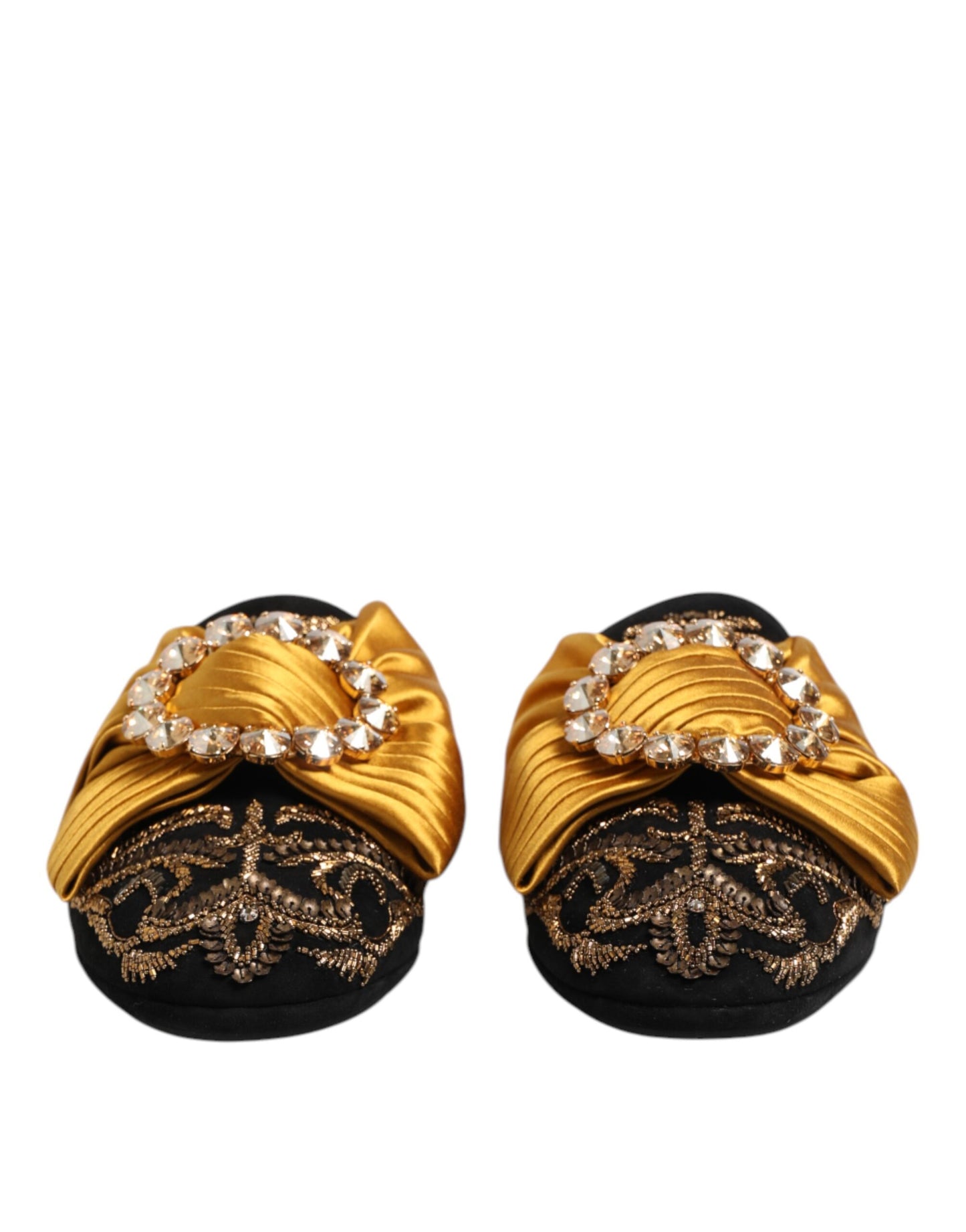 Dolce & Gabbana Multicolor Embellished Flat Sandals Shoes Dolce & Gabbana